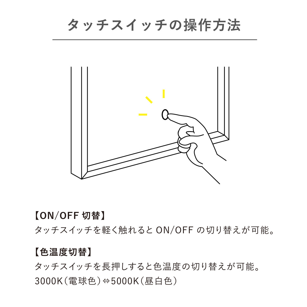 AVIOR ミラーライト フレーム内側から光る鏡  GBK026B 600×810ミリ【梱包180サイズ】