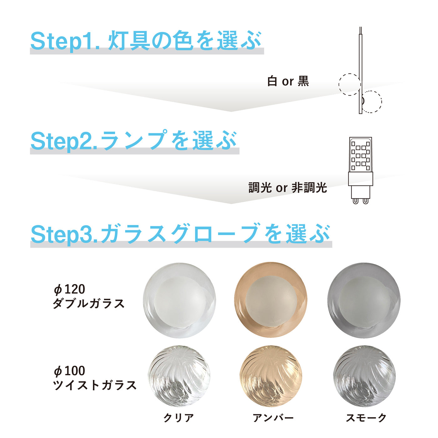 球状ランプ広がりタイプ 2灯ペンダントボディ ダクトプラグ(レール用