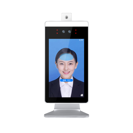 女性の声でご案内! 非接触型温度センサータブレット 卓上タイプ 【梱包60サイズ】