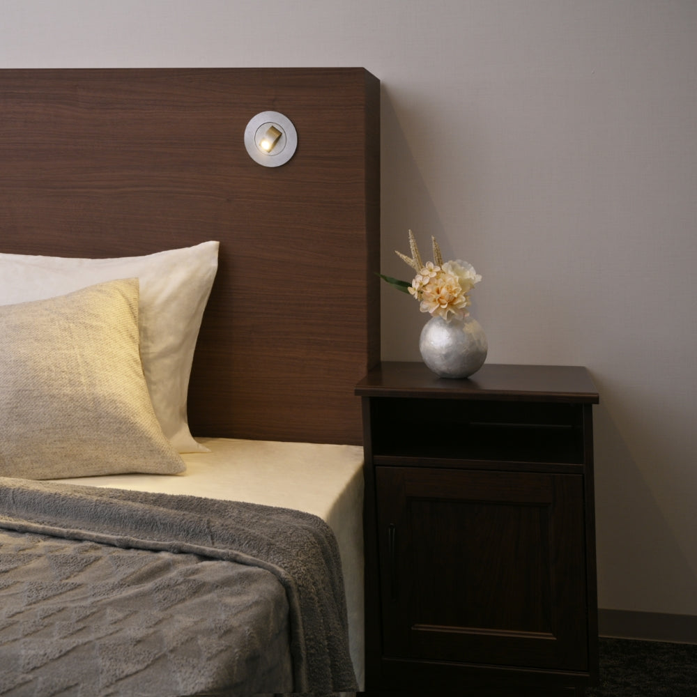 フラット型 読書灯 丸型 ベッド ヘッドボード 寝室照明 ホテル照明 リーディングライト MBK028