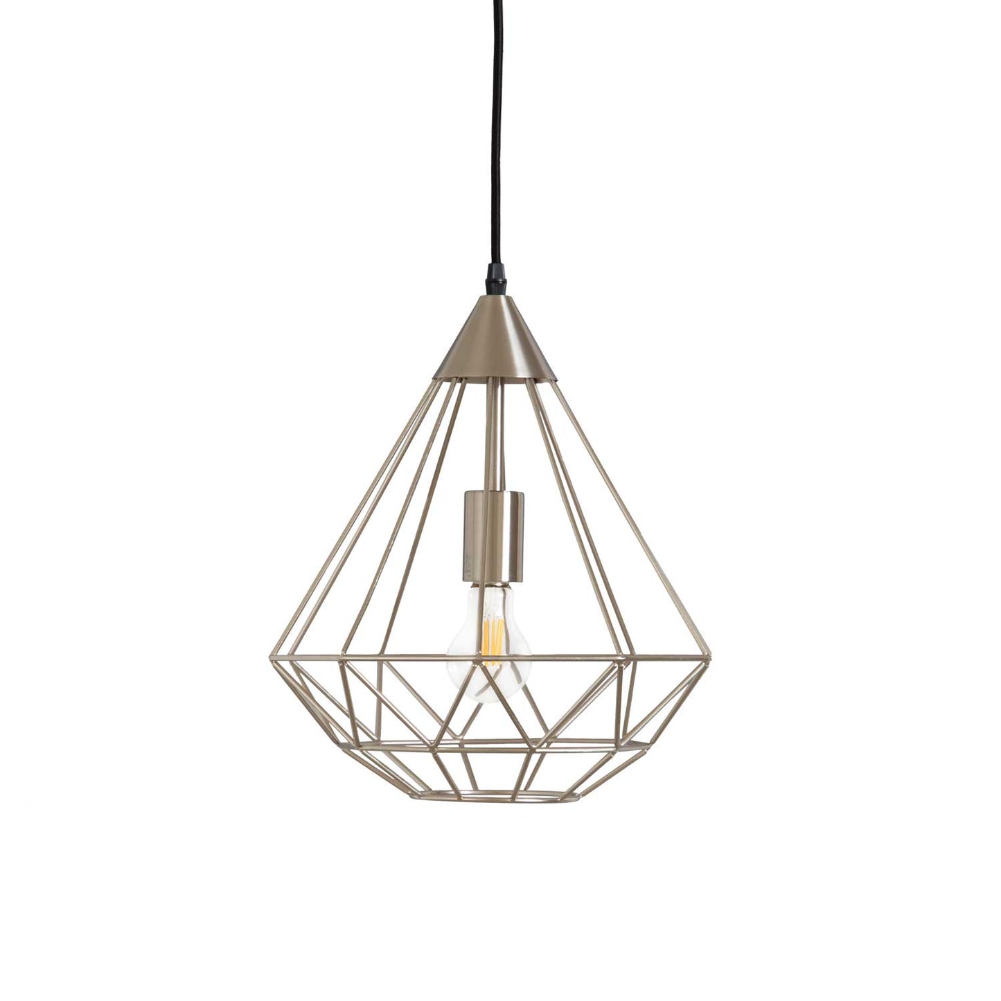 ニッケルメッキワイヤー ペンダントライト 電球有り/無し MPN057 引掛シーリング【梱包120サイズ】【ペンダントライト】