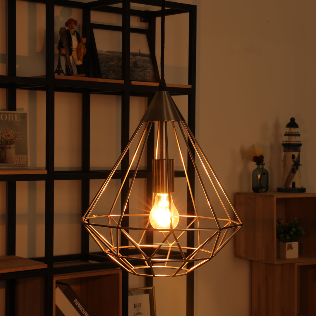 ニッケルメッキワイヤー ペンダントライト 電球有り/無し MPN057 引掛シーリング【梱包120サイズ】【ペンダントライト】