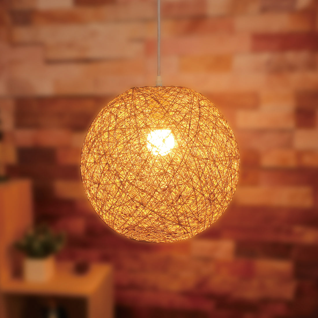 麻紐を使ったセード ペンダントライト ランプ有り/無し MPN050 引掛シーリング 【梱包100サイズ】【ペンダントライト】