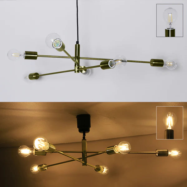 ペンダントライトゴールド6灯オシャレ