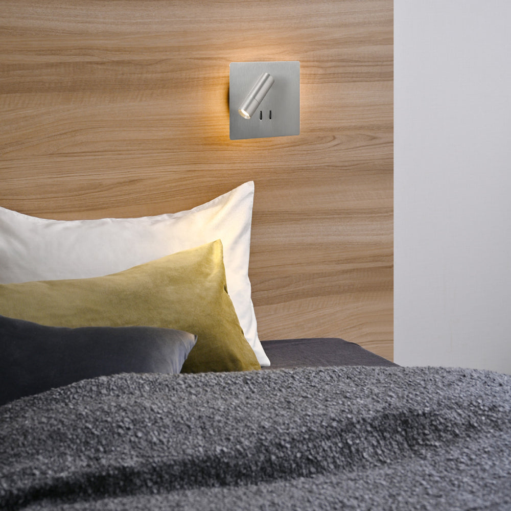 
                      
                        間接光＆スポットタイプ 読書灯 ベッド ヘッドボード 寝室照明 ホテル照明 リーディングライト 角型 MBK025 【梱包60サイズ】
                      
                    