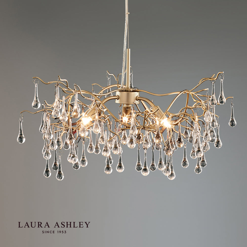 【新商品／8月末出荷】LAURA ASHLEY ローラアシュレイ 3灯シャンデリア  GPN012-3