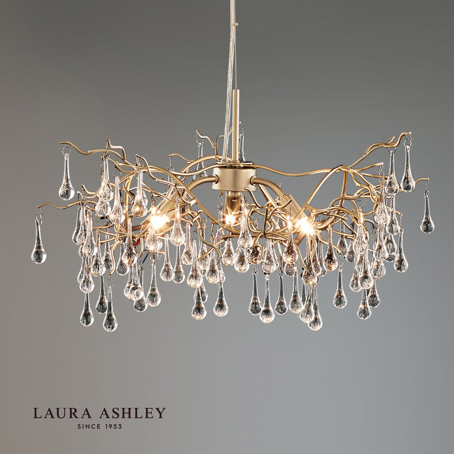 【新商品／8月末出荷】LAURA ASHLEY ローラアシュレイ 3灯シャンデリア  GPN012-3
