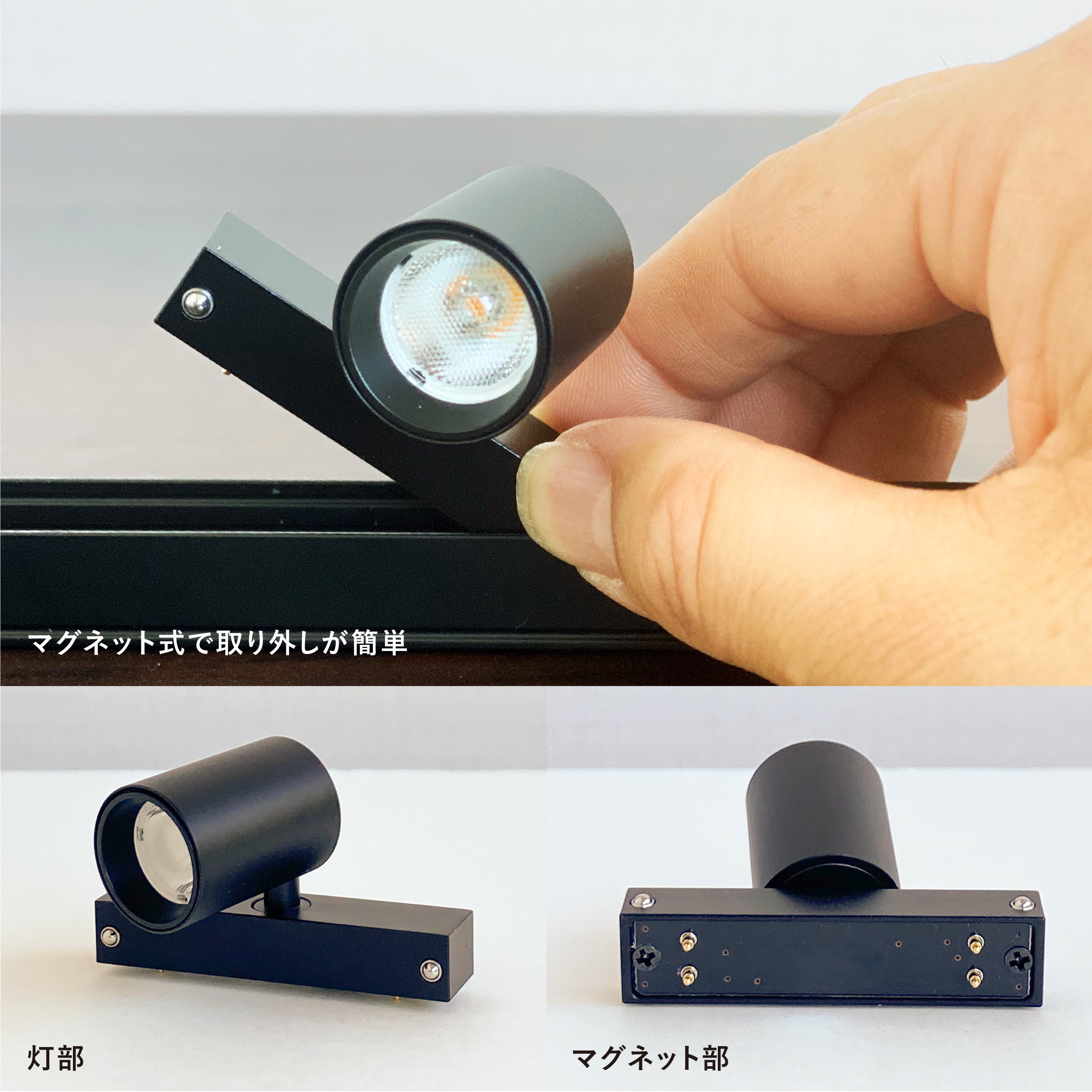 スポットライト 24V mini track system用スポットライト (Mサイズ) 25度配光 GSP020DB
