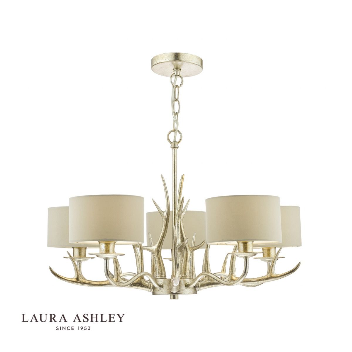 【新商品／8月末出荷】 LAURA ASHLEY ローラアシュレイ 5灯シャンデリア  GCH007-5