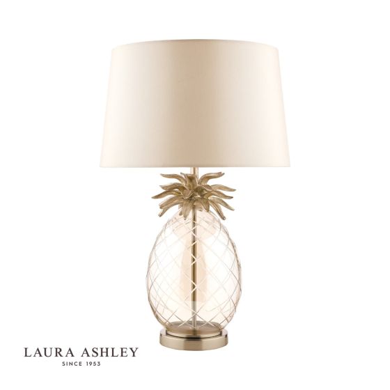 ローラアシュレイ☆クリアガラス　テーブルランプベース LAURA ASHLEY - 日本仕様♢ローラアシュレイ ランプべース