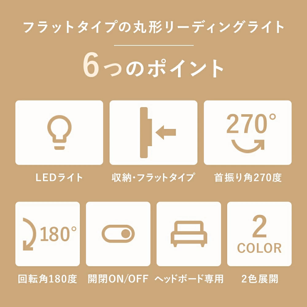 
                      
                        【MBK028B黒は8月中旬出荷予定】フラット型 読書灯 丸型 ベッド ヘッドボード 寝室照明 ホテル照明 リーディングライト MBK028
                      
                    