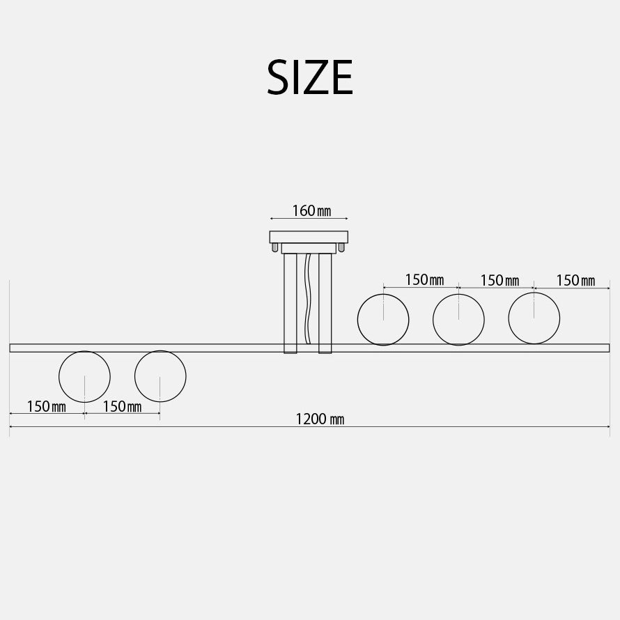 スフィアシリーズ 5灯シーリングライト MCL010-5 Φ100mm | ダイニング