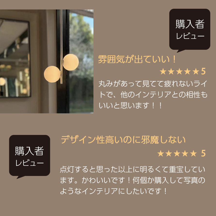 スフィアシリーズ ペンダントライト 2灯 引掛シーリング ・ダクト