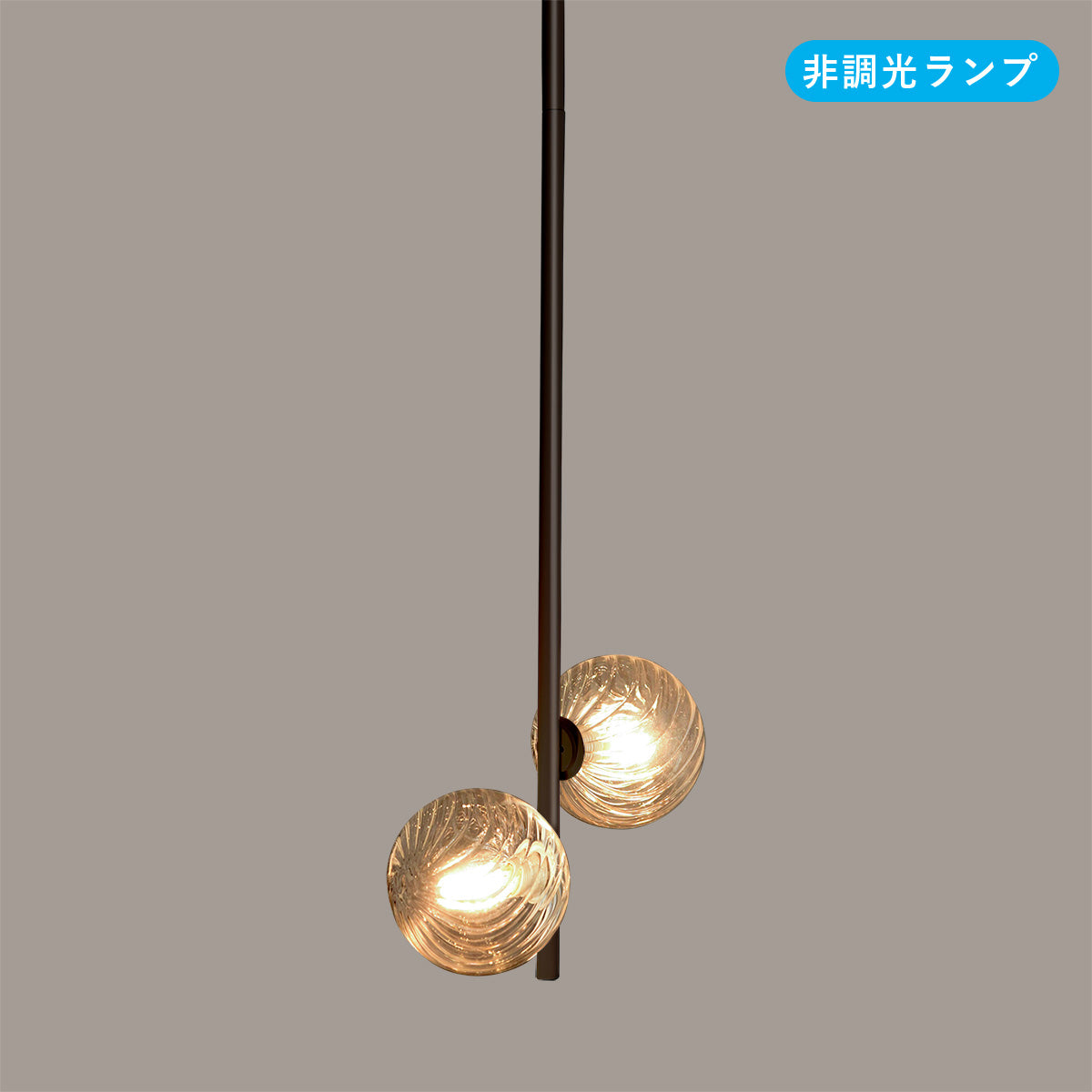球状ランプが近接したタイプ 2灯 ペンダントライトボディ 引っ掛け