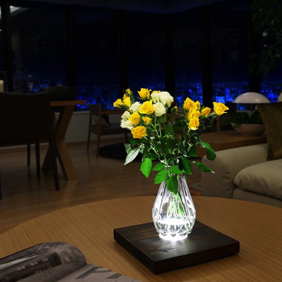 お花を飾ってライトアップする木のベース照明 玄関照明 廊下 リビング Akarina-L11 MAI11【梱包80サイズ】