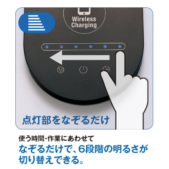 ワイヤレスチャージャー機能付き ツインリフラクションランプ GS1706B 【梱包80サイズ】 画像をギャラリービューアに読み込みます。
