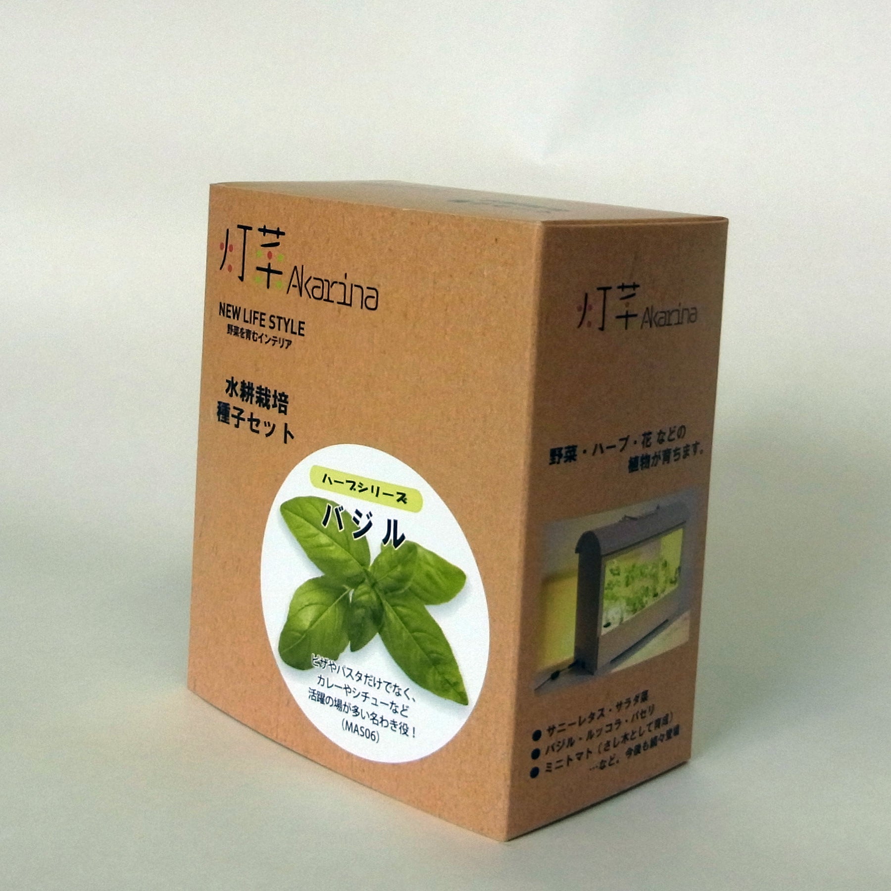 バジルの種子 スポンジ・液体肥料付き MAS06｜水耕栽培用種子セット