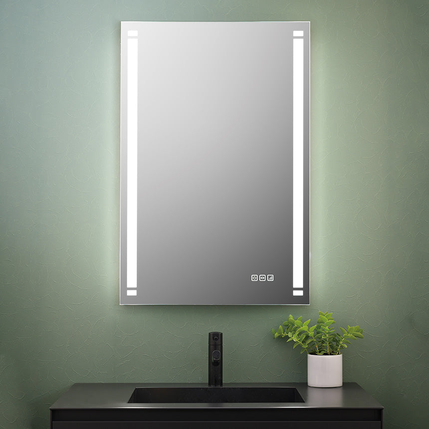 ストムヨルム 照明付き洗面鏡インテリア/住まい/日用品 - 壁掛けミラー壁掛けミラー 5040円