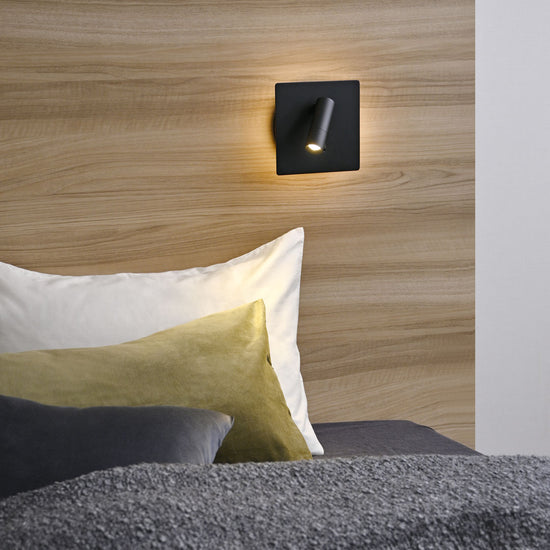 間接光＆スポットタイプ 読書灯 ベッド ヘッドボード 寝室照明 ホテル照明 リーディングライト 角型 MBK025 【梱包60サイズ】 画像をギャラリービューアに読み込みます。
