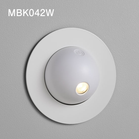 調光付き LEDリーディングライト 読書灯 丸型 タッチスイッチ MBK042 要施工 画像をギャラリービューアに読み込みます。
